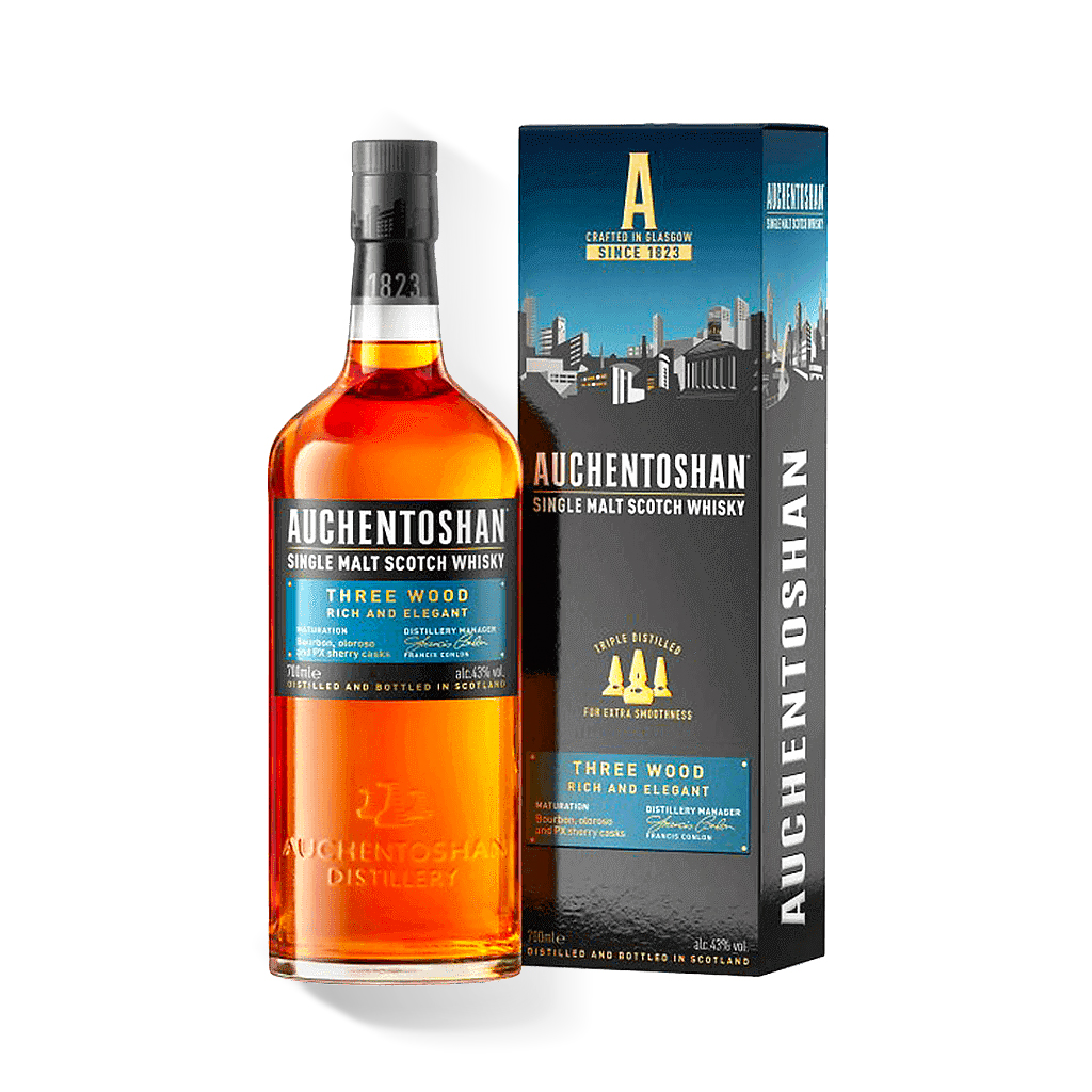 Auchentoshan Three Wood Single Malt Scotch Whisky 歐肯特軒三桶單一純麥威士忌700ml  (歐肯三桶)