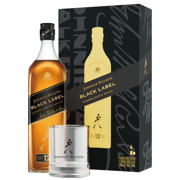 Johnnie Walker 黑牌 12年 調和威士忌 禮盒