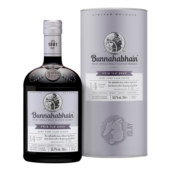 Bunnahabhain 14年 紅寶石波特桶 原酒 艾雷島 單一酒廠 純麥 威士忌
