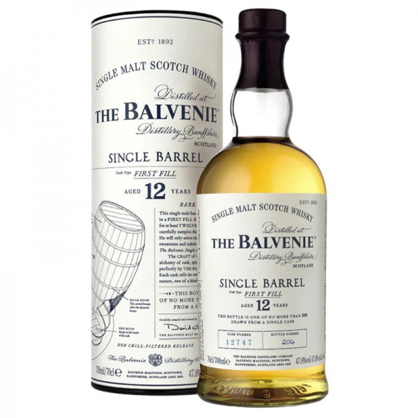 Balvenie 12年 初次 單一桶 波本桶 非冷凝過濾 斯貝塞 單一酒廠 純麥 威士忌