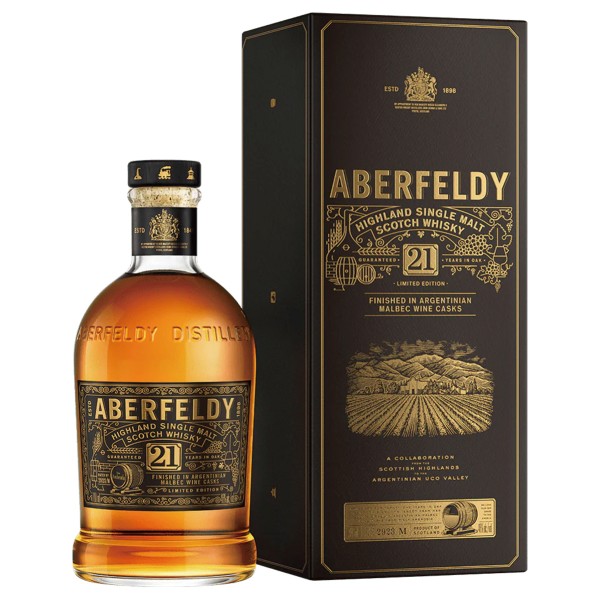 Aberfeldy 21年 阿根廷馬爾貝克紅酒桶 高地區 單一酒廠 純麥 威士忌