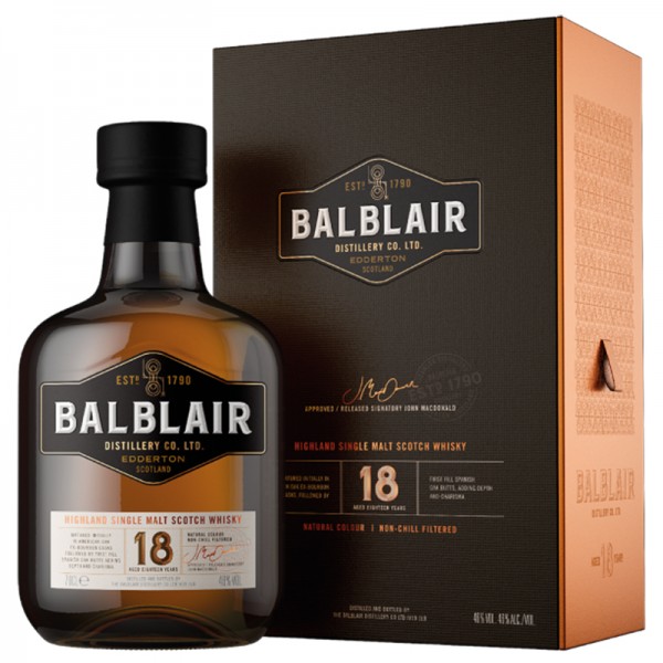 Balblair 18年 波本/雪莉 非冷凝過濾 高地區 單一酒廠 純麥 威士忌