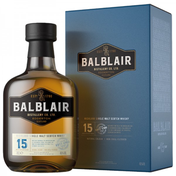 Balblair 15年 波本/雪莉 非冷凝過濾 高地區 單一酒廠 純麥 威士忌