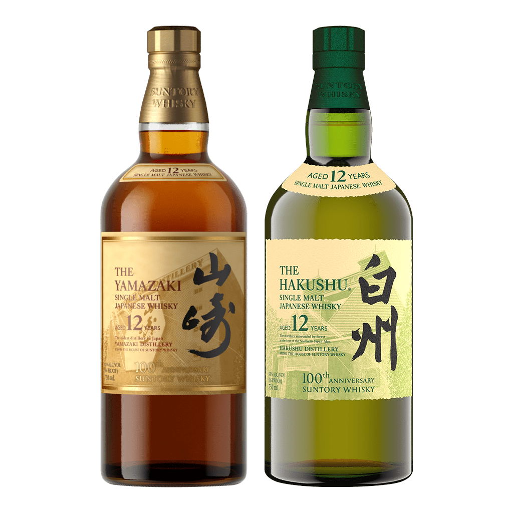 山崎12年+白州12年 百年紀念款套組