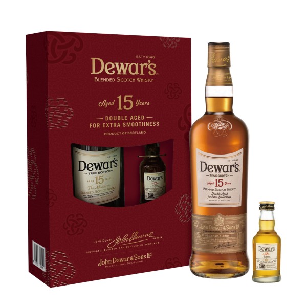 Dewars 15年 威士忌禮盒 x 12年 迷你酒